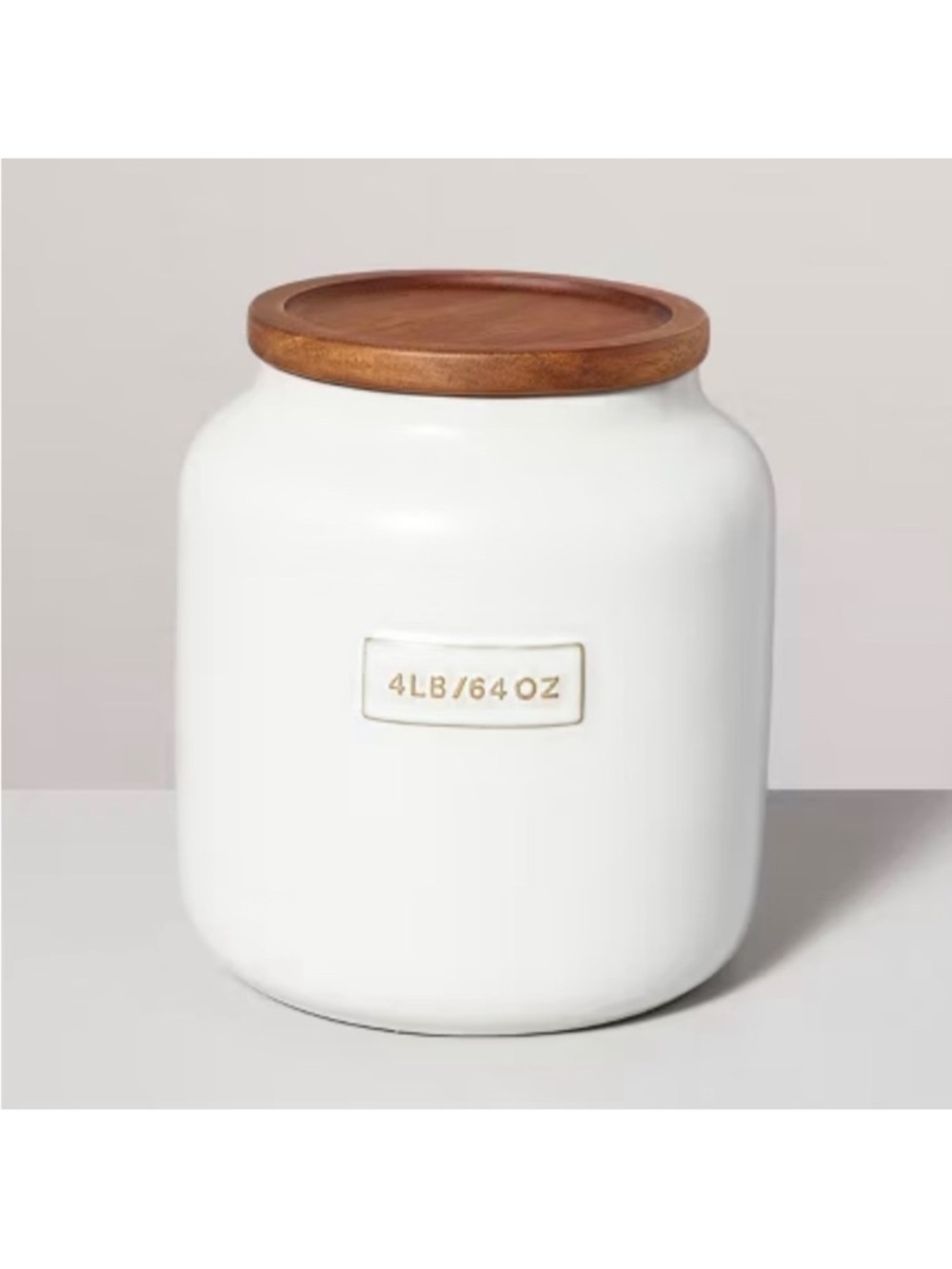 64oz Dry Goods Stoneware Canister with Wood Lid - Hearth & Hand™ with Magnolia